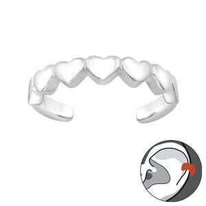 Sterling Silver Heart Ear Cuff